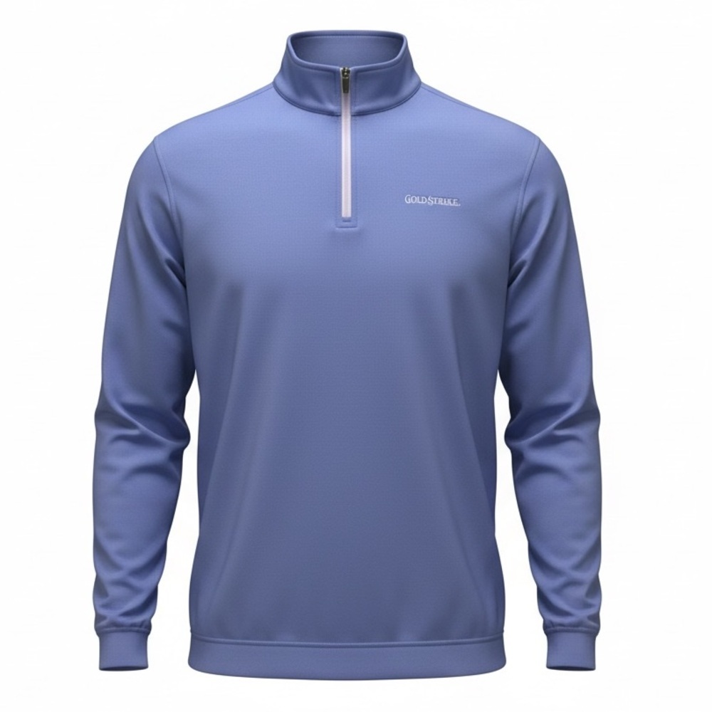 Peter Millar "Gold Strike" Periwinkle Golf Quarter Zip Pullover XL - Like New